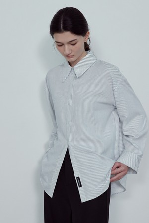 LIENA STRIPE SHIRT_NFSH50314 (IVORY)