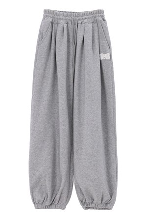 TAN COTTON OVERFIT SWEAT PANTS_NFPT50317