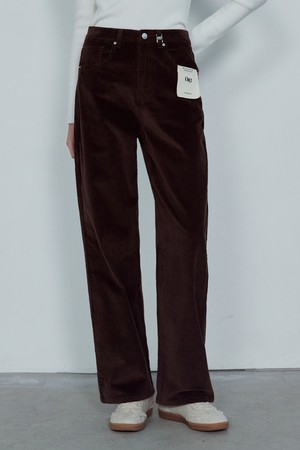 KMA STRAIGHT CORDUROY PANTS_NFPT5310 (BROWN)