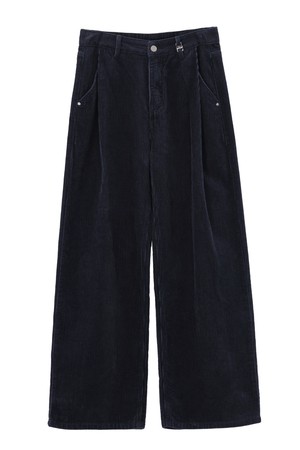 VERTICAL TUCK CORDUROY WIDE CORDUROY PANTS_NFPT5306