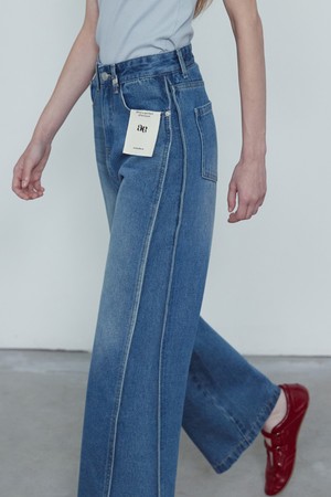 TIC SIDE INCISION STRAIGHT DENIM PANTS_NFDP5302