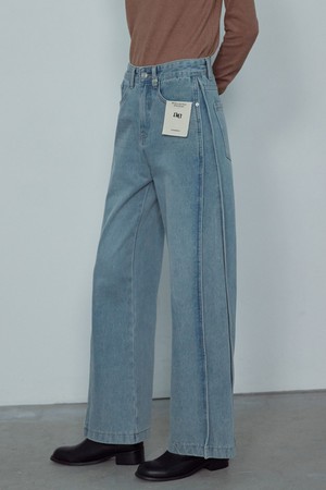 TIC SIDE INCISION STRAIGHT DENIM PANTS_NFDP5302