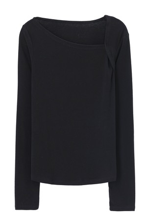 UNBALANCE NECK SLIM T-SHIRT_NFTS5275