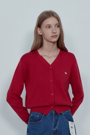 ZERO PEELING VISCOSE V-NECK KNIT CARDIGAN_NFCA5267