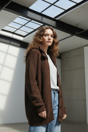 BERN DUFFEL KNIT COAT_N5WCT0318