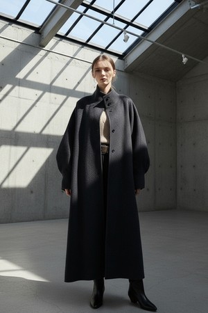 BATWING WOOL HANDMADE COAT_N5WCT0330