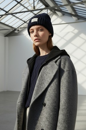 HOODED LAYERED WOOL HANDMADE COAT_N5WCT0329