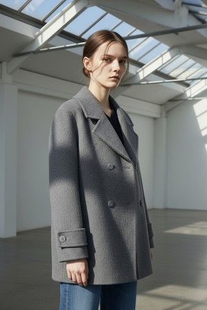 TIRANA DUBBLE WOOL HANDMADE HALF COAT_N5WCT0333