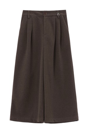 TIRANA PINTUCK BANDING BERMUDA WOOLEN SLACKS_N5WSL0336