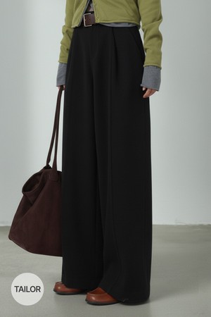 WARSAW WIDE-CURVED WOOLEN SLACKS_N5WSL0335