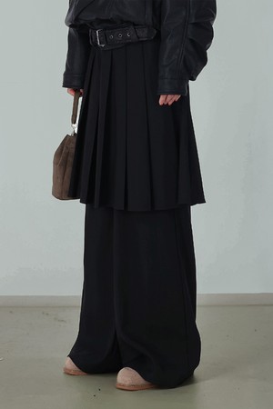 METZ PLEATS SKIRT LAYERED SLACKS_N5WSL0341