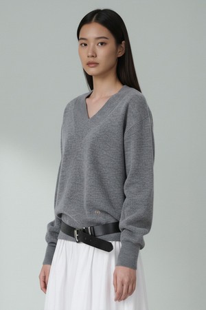TURIN WOOL V-NECK KNIT_N5WKN0339