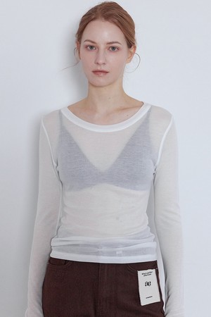 FLOWY TENCEL LAYERED T-SHIRT_N6STS0371