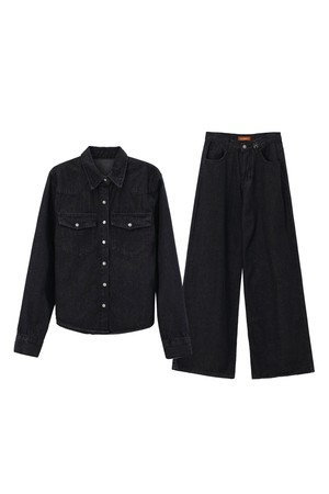 CLASSIC SHIRT PANTS DENIM SET-UP_N6SST0365