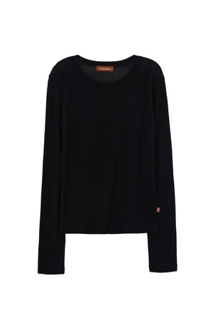 PINTUCK SHEER TENCEL T-SHIRT_N6STS0369