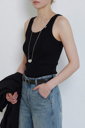 BASIC U-NECK RIBBED SLEEVELESS TOP_N6STS0367