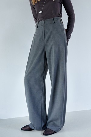 [맞춤기장] [와이드707] SIDE PINTUCK STRIPE SLACKS_N6SSL0361