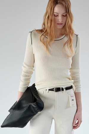 NOVEL LINE RIBBED KNIT_N6SKN0373