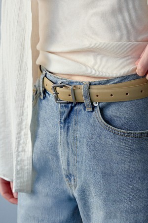 DAILY SQUARE SILVER BELT_N6SAC0389