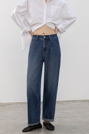 [맞춤기장] [세미와이드 505] N BELT LOOP DENIM PANTS_N6SDP0345