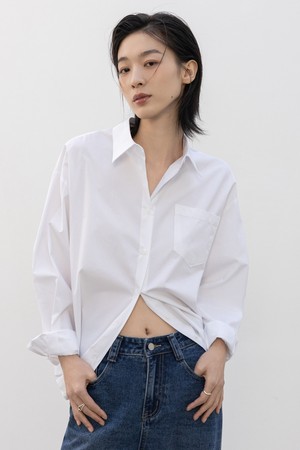ONE POCKET STANDARD OVERSIZED SHIRT_N6SSH0380
