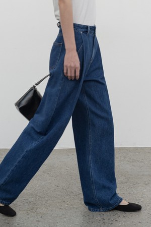 [맞춤기장] [와이드707] FOGY FOLDING PINTUCK WIDE DENIM PANTS_N6SDP0350