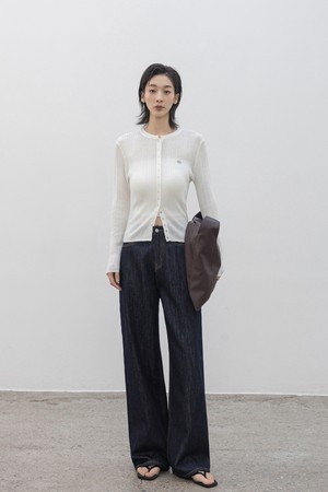 [맞춤기장] [와이드707] TURN-UP WIDE STITCH DENIM PANTS_N6SDP0406