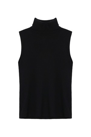 GLOW SLEEVELESS TURTLENECK KNIT_N6SKN0418