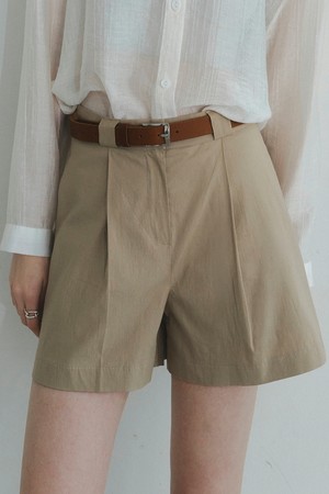 CLASSIC PINTUCK COTTON HALF PANTS(Linen-like)_NHPT6525