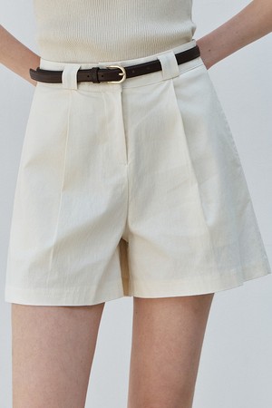 CLASSIC PINTUCK COTTON HALF PANTS(Linen-like)_NHPT6525