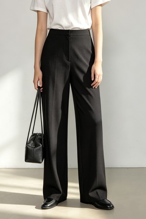 [맞춤기장] [세미와이드505] SOFT JELLY-FIT TWILL SEMI WIDE SLACKS_N6SSL0353 (블랙)