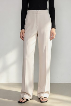 [맞춤기장] [세미와이드505] SOFT JELLY-FIT TWILL SEMI WIDE SLACKS_N6SSL0353 (크림)
