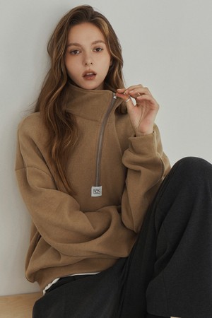 소프트 져지 하프 니트 집업_NWKN6668