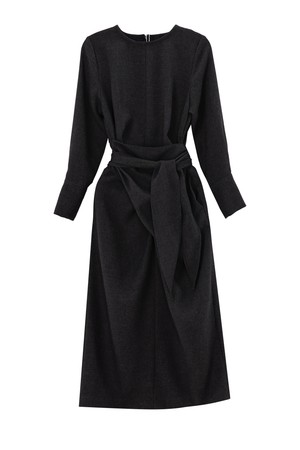 [웜터치ver] DRAPE WAIST LONG DRESS_NWON6660