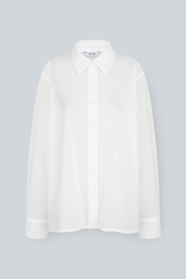 31THE - 셔츠 - Seersucker Shirt White