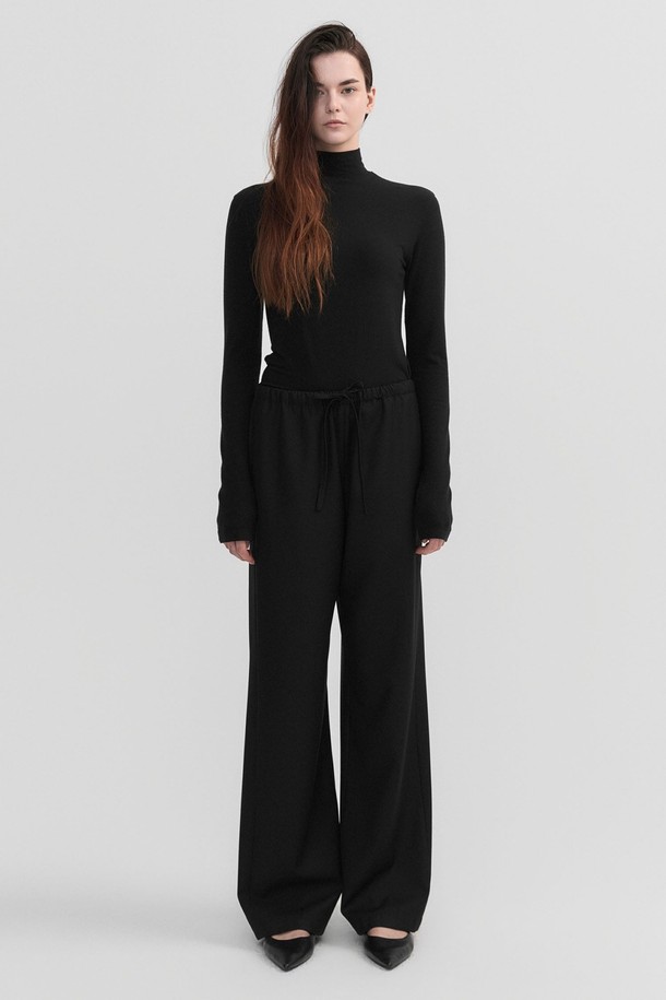 31THE - 롱/미디팬츠 - String Trousers Black