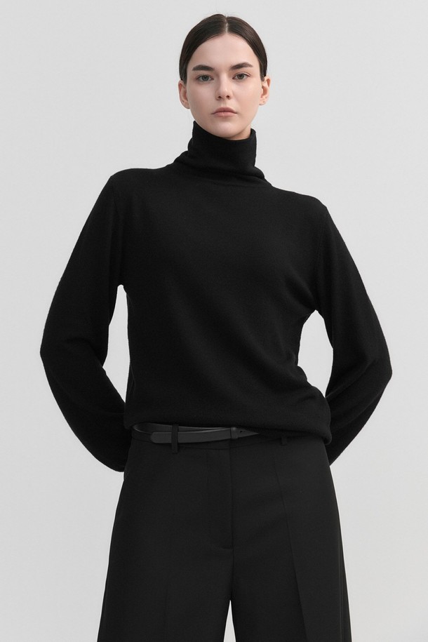 31THE - 터틀넥 - Wool Roll Neck Black