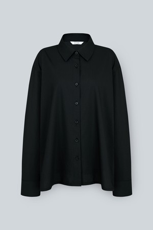 Seersucker Shirt Black