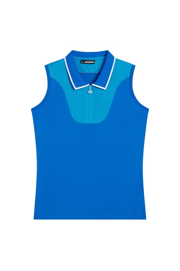 제이린드버그 SS 여성 골프 민소매 아니카 탑 ANNIKA SLEEVELESS 블루는 시원하고 스포티한 골프룩 연출에 적합한 여성용 골프 민소매 탑입니다. 다이아몬드 모양의 칼라와 퀼터 지퍼 여밈 디자인이 특징이며, JL 로고 디테일이 세련된 포인트를 더합니다. 흡습, 속건, 통기성이 뛰어난 폴리에스테르 소재로 제작되어 쾌적한 착용감을 제공하며, 4방향 스트레치 기능으로 활동성을 높였습니다. 자카드 메시 패턴과 레귤러핏 디자인으로 편안하면서도 스타일리시한 골프 패션을 완성합니다. OEKO-TEX 인증을 받은 안전한 소재로 제작되었습니다.
