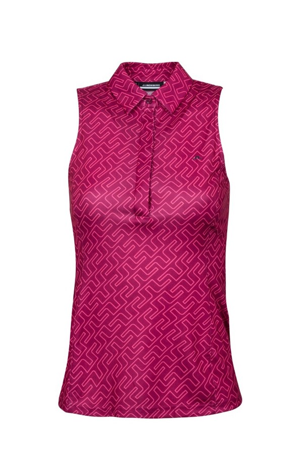 제이린드버그 SS 여성 데나 프린트 민소매 골프 티셔츠는 핫핑크 컬러의 스포티한 골프룩을 위한 상의입니다. 봄, 여름 시즌에 적합하며, 흡습 및 속건 기능의 폴리에스터 소재로 제작되었습니다. 레귤러핏에 리브 칼라, 민소매 디자인으로 활동성을 높였으며, 4방향 스트레치 기능이 특징입니다. 앞단 실리콘 브릿지 로고와 세로 절개 디테일로 슬림한 실루엣을 연출합니다. 골프 라운딩 시 편안함과 스타일을 동시에 만족시키는 아이템입니다.
