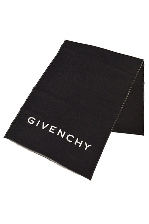 GIVENCHY - 스카프/머플러 - 지방시  4G 투톤 로고 실크 울 머플러 블랙 GV3518