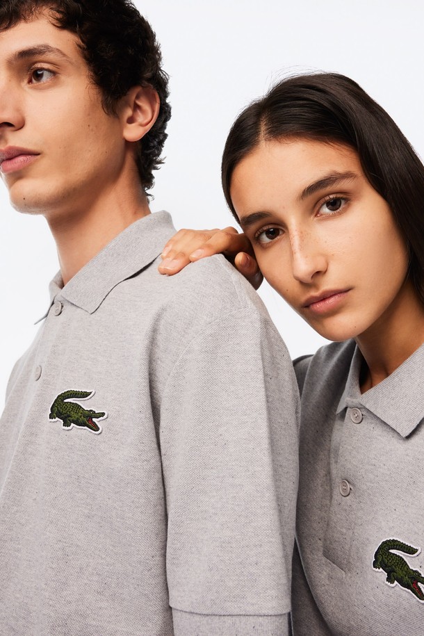 LACOSTE - 반팔티셔츠 - 라코스테 유니섹스 루즈핏 반소매 폴로 셔츠 그레이 PH3922-CCA