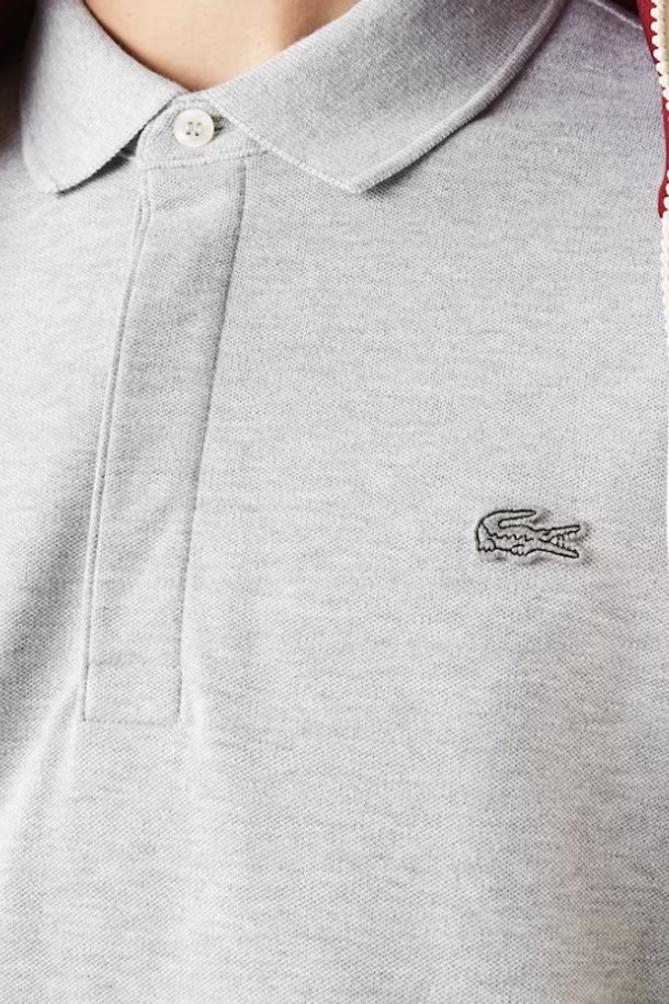 LACOSTE - 반팔티셔츠 - 라코스테 SS23 파리 반팔 폴로 피케 카라 티셔츠 그레이