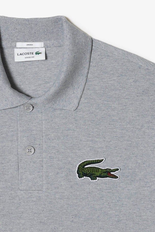 LACOSTE - 반팔티셔츠 - 라코스테 유니섹스 루즈핏 반소매 폴로 셔츠 그레이 PH3922-CCA