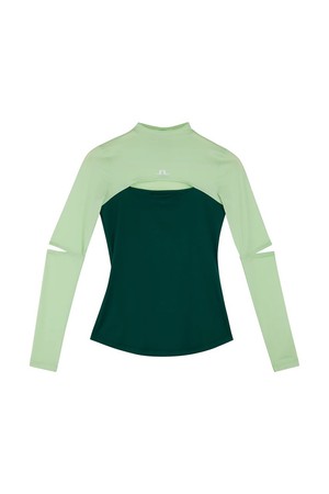 제이린드버그 SS23 여성 골프 긴팔 다니엘 탑 Patina Green GWJT07575-M037