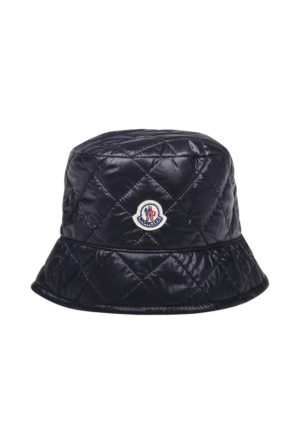 MONCLER - 모자 - 몽클레어 퀼팅 버킷햇 블랙 3B00023 788LD