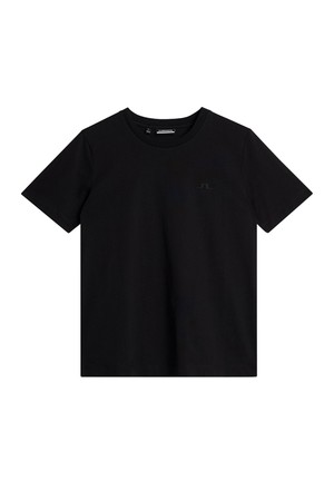 제이린드버그 SS25 여성 W-알파 골프 티셔츠 블랙 AWJT12271