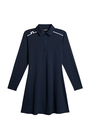 제이린드버그 여성골프웨어 FW25 지젤 긴소매 골프원피스 네이비 GWSD13395