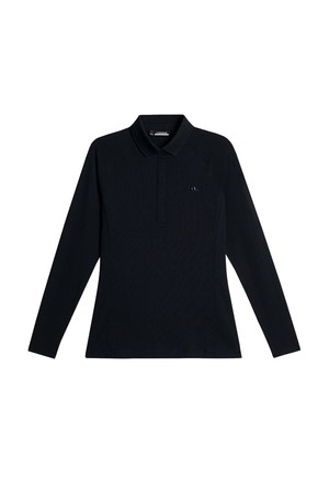 제이린드버그 여성골프웨어 FW25 플로르 긴소매 골프티셔츠 블랙 GWJT13383