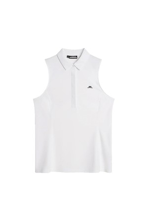 제이린드버그 SS25 여성 데나 슬리브리스 골프 탑 화이트 GWJT11795